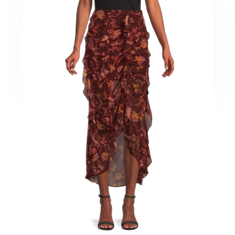Free People: Flounce Around Floral Maxi Skirt